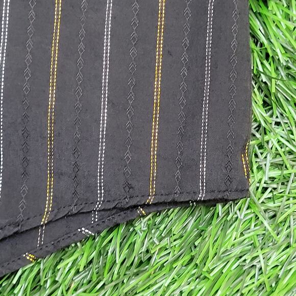 Vintage Ely-Cattleman Western Snap Shirt XL 17.5 Metallic Lurex Glitter Stripe - Picture 5 of 11